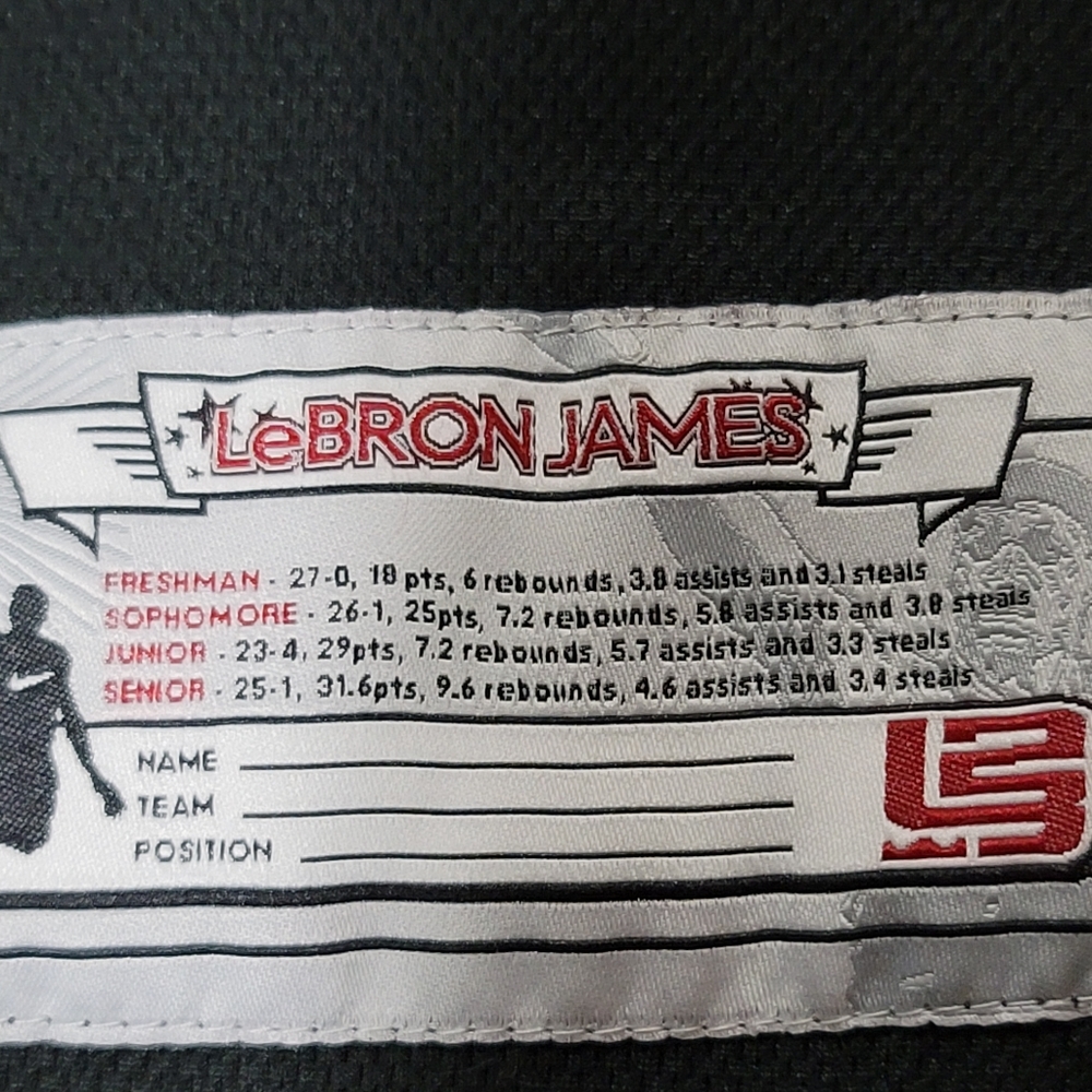 LeBron James basketball jersey, with his high school stats. - Picture 3 of 6